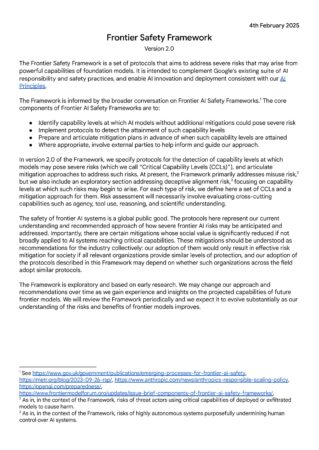 Frontier Safety Framework 2.0