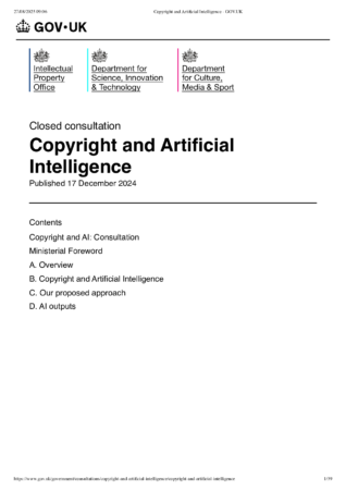 Copyright and Artificial Intelligence - GOV.UK_001