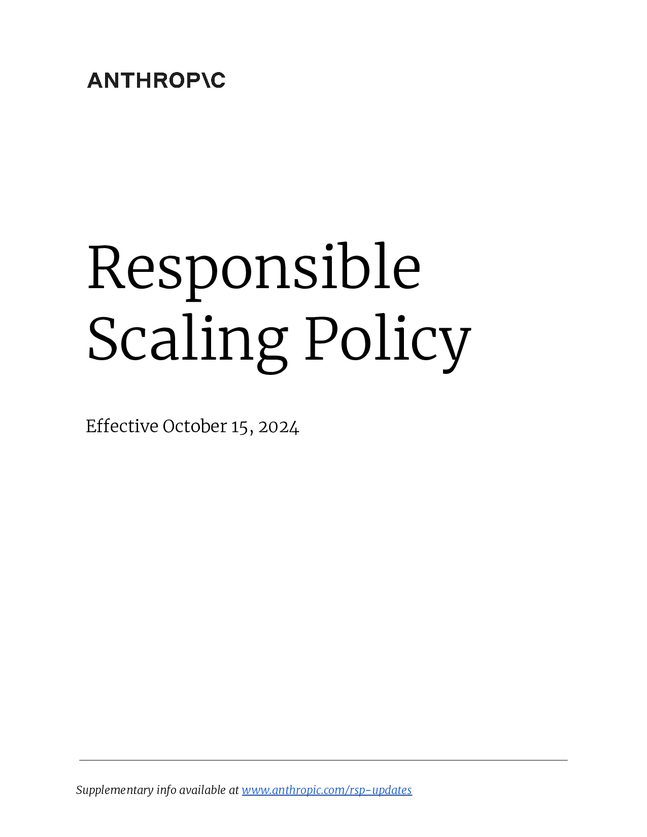 AnthropicΓCOs Responsible Scaling Policy October 15 2024 001